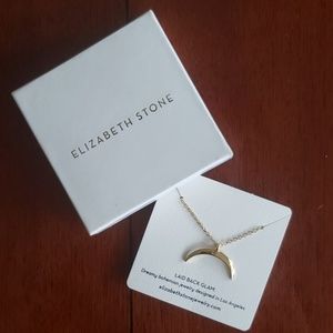 Elizabeth Stone New Moon Necklace